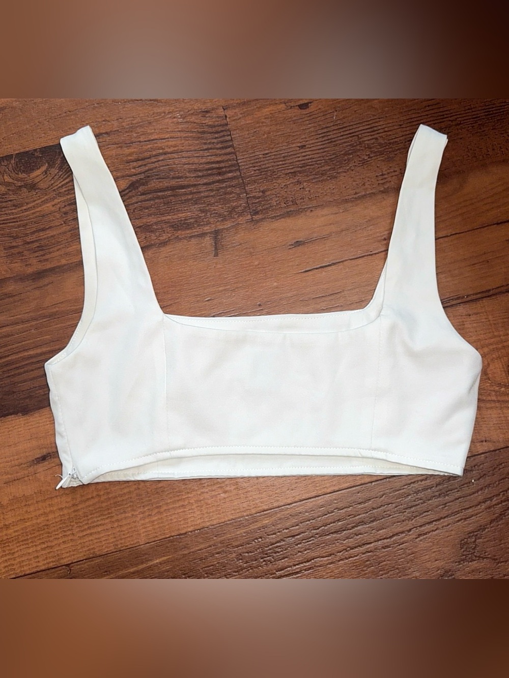 Like New Princess Polly White Huxley Crop Tank Top Size: 4 - Picture 3 of 4